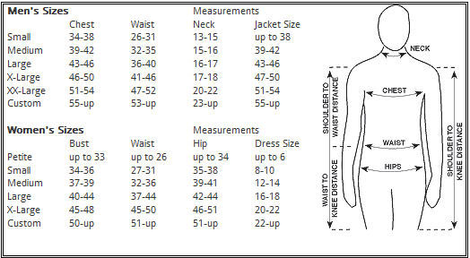 untuckit size chart